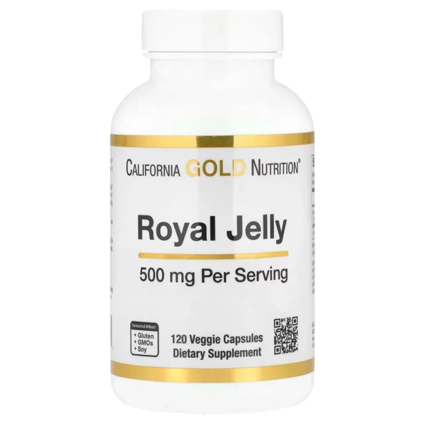 Gelée Royale 500 mg, concentrée et lyophilisée (30 Capsules Végétariennes) – California Gold Nutrition