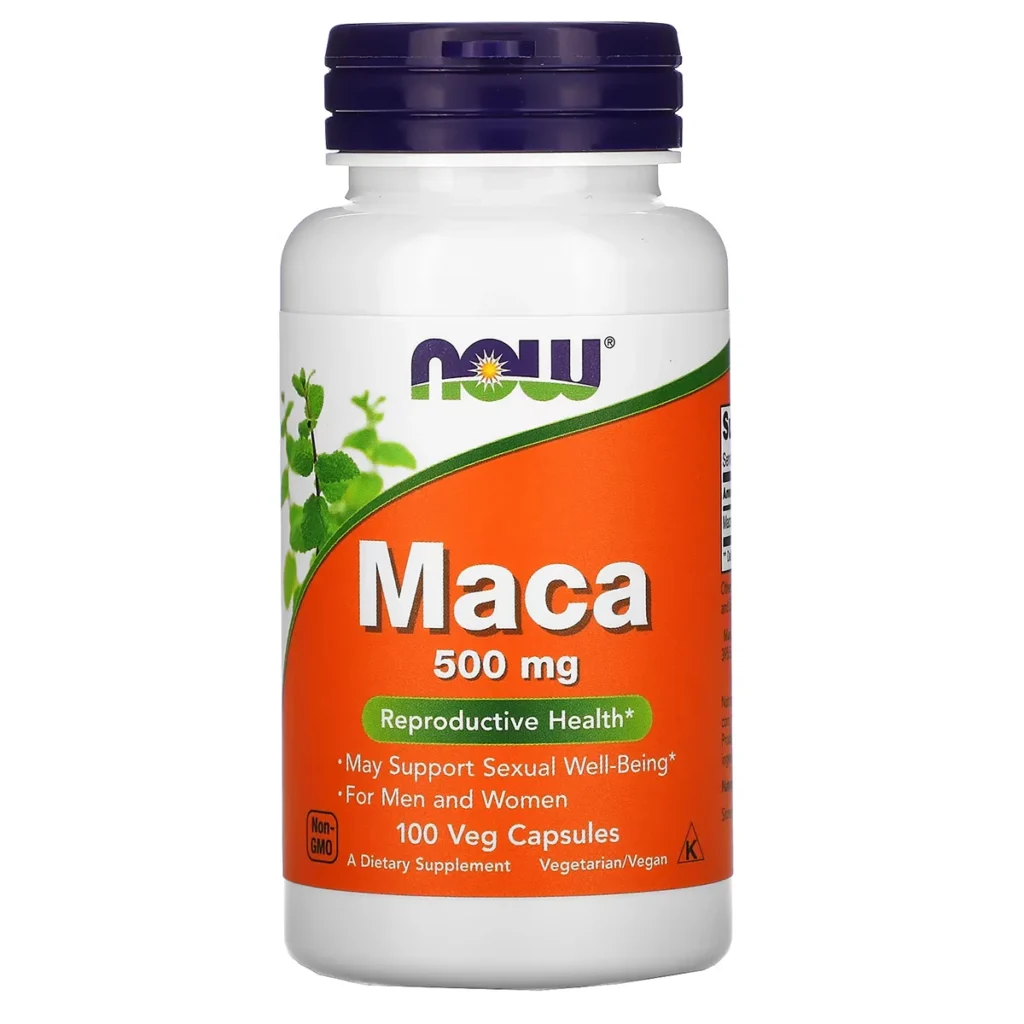 Maca 500 mg 100 Capsules – NOW Foods 1