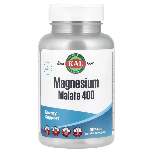 Magnesium Malate 400 mg (90 Tablets) (200 mg per Tablet) – KAL
