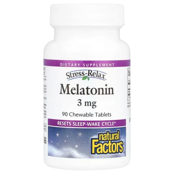 Mélatonine 3 mg (90 comprimés à mâcher) – Natural Factors