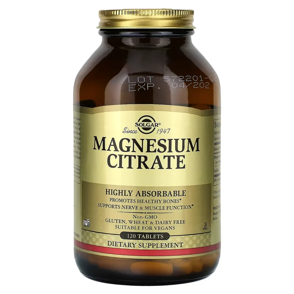 Magnesium Citrate 120 Comprimes – Solgar 1