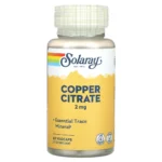 Copper Citrate Bio 2mg, 60 Vegcapsules – Solaray
