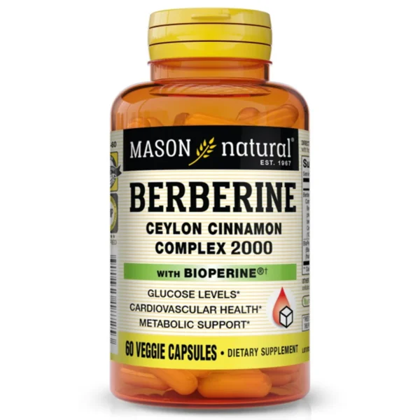 Berberine Ceylon Cinnamon Complex – 60 Capsules – Mason Natural
