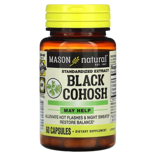 Black Cohosh – 40 mg (60 Gélules) - Mason Natural