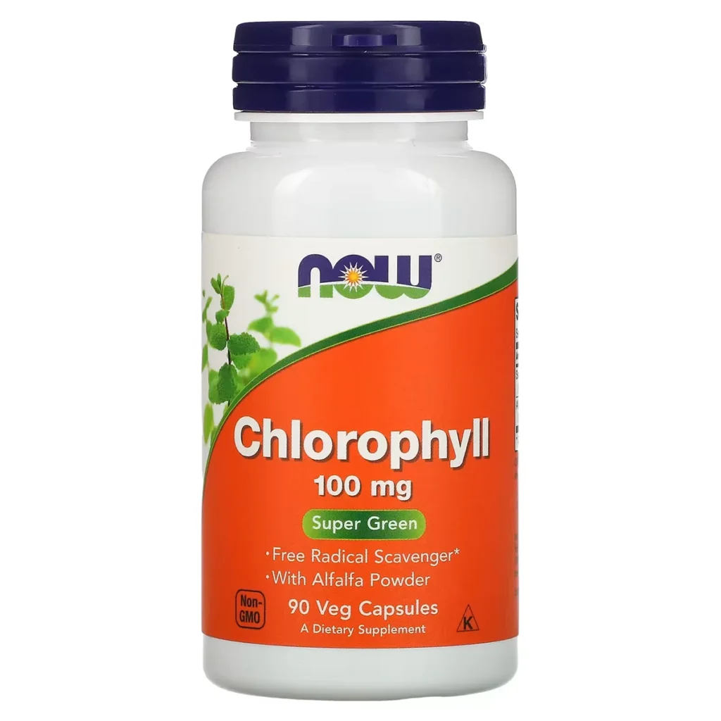 Chlorophylle – 100 mg – 90 Capsules Vegetariennes – NOW Foods 1