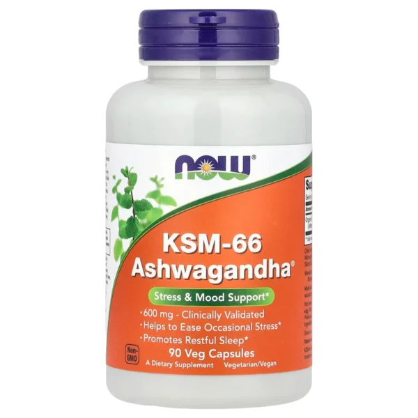 Ashwagandha KSM-66, 90 capsules végétales – NOW Foods