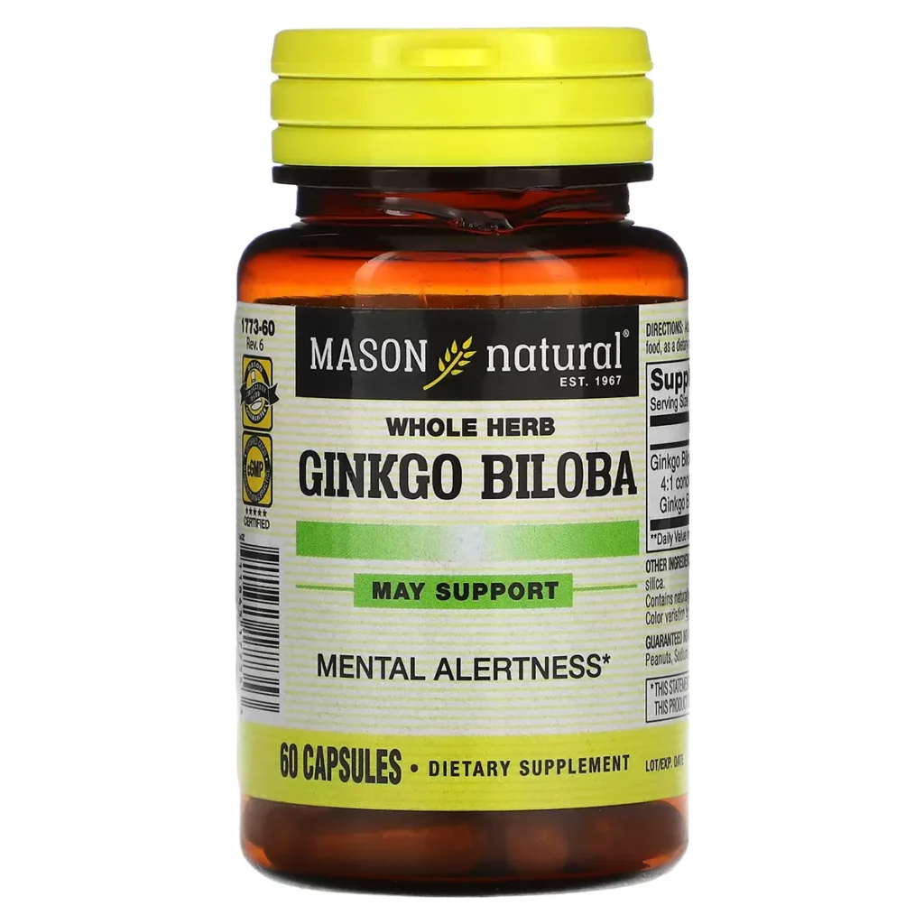 Ginkgo Biloba 60 Capsules – Manson Natural