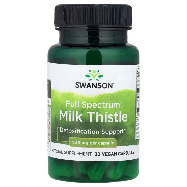 Swanson – Full Spectrum® Milk Thistle – 500 mg – 30 Vegan Capsules (Swanson)