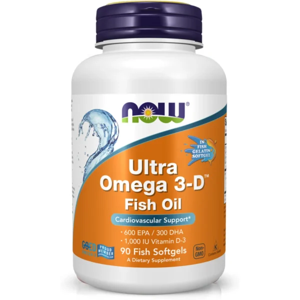 Ultra Omega 3 fish oil – 90 Softgels – NOW Foods