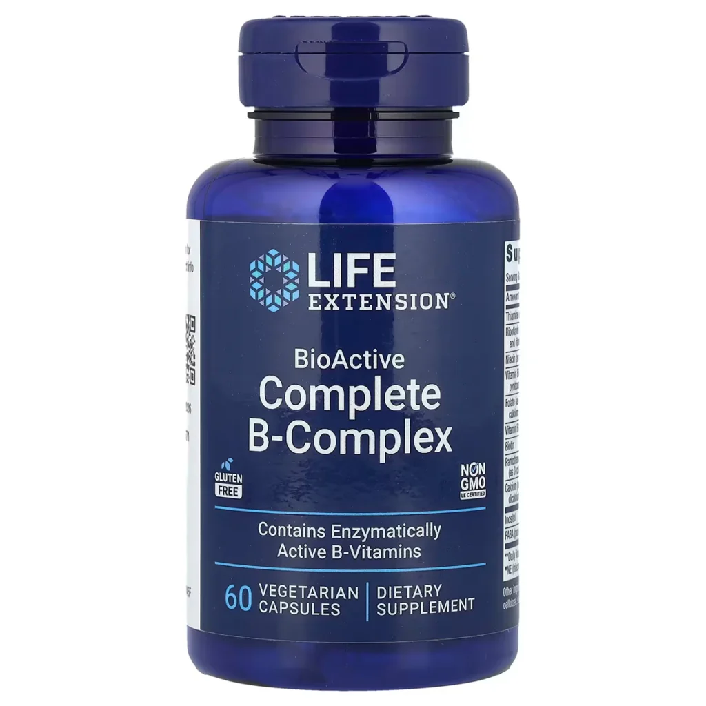 BioActive Complete B Complex – 60 Gelules Vegetariennes Life Extension 1