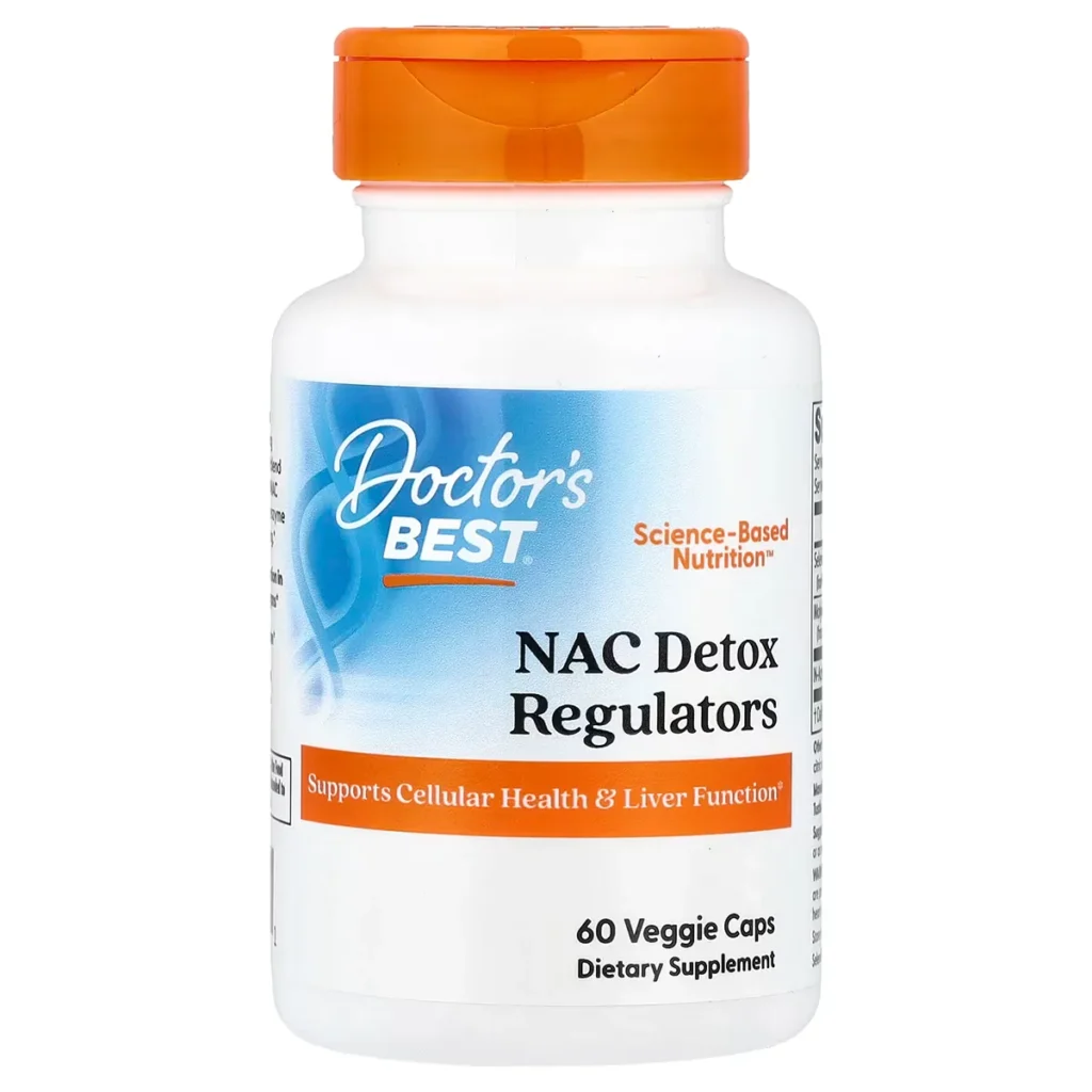 NAC Detox Regulateurs – 600 mg – 60 Gelules Vegetariennes – Doctors Best 1