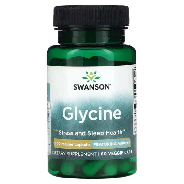 Glycine – 500 mg – 60 Gélules Végétales – Swanson