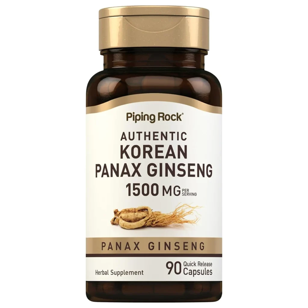 Korean Panax Ginseng – 1500 mg – 90 Capsules – Piping Rock 1