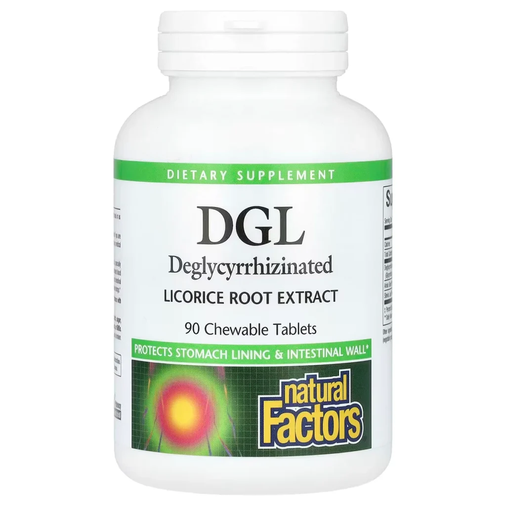 DGL – Deglycyrrhizinated Licorice Root Extract – 90 Chewable Tablets – Natural Factors 1