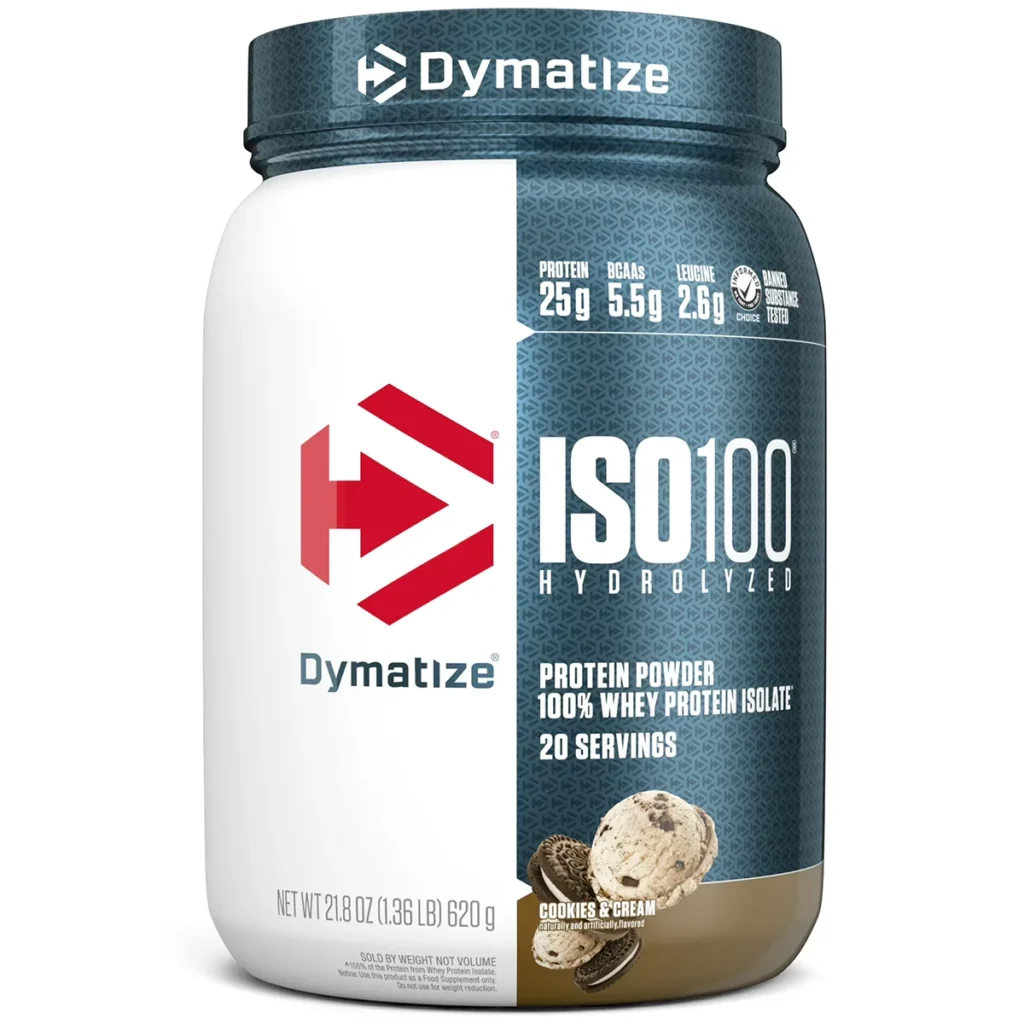 Iso 100 Hydrolyzed – 20 servings Cookies Cream – Dymatize 1