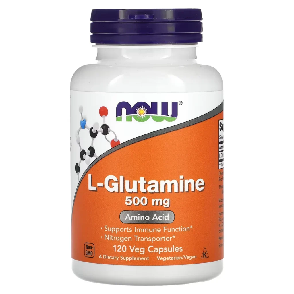 L Glutamine – 500 mg – 120 Capsules Vegetales – Now Foods 1