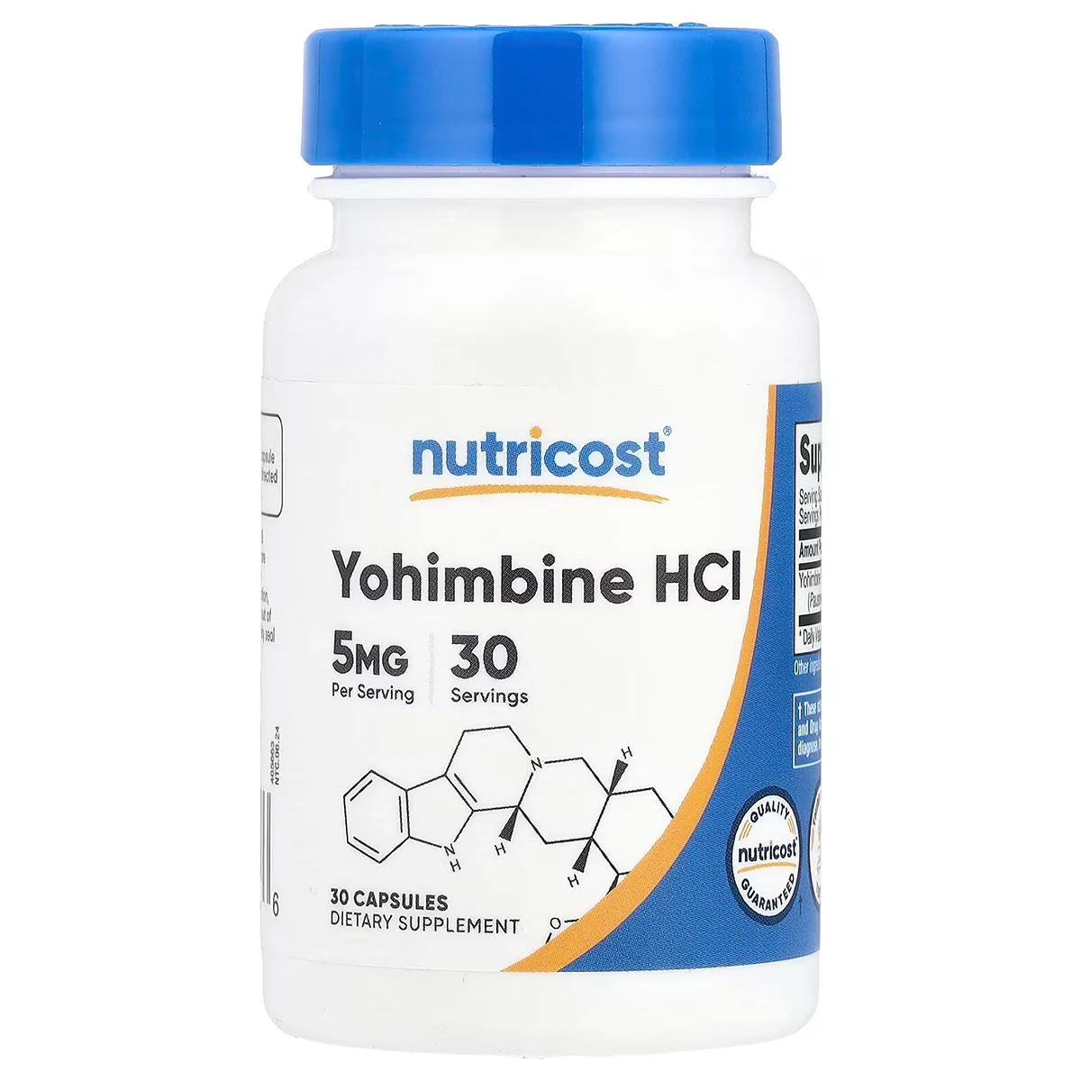 Yohimbine HCl – 5 mg – 30 Capsules – Nutricost-1 Yohimbine HCl – 5 mg – 30 Capsules – Nutricost – Image 1