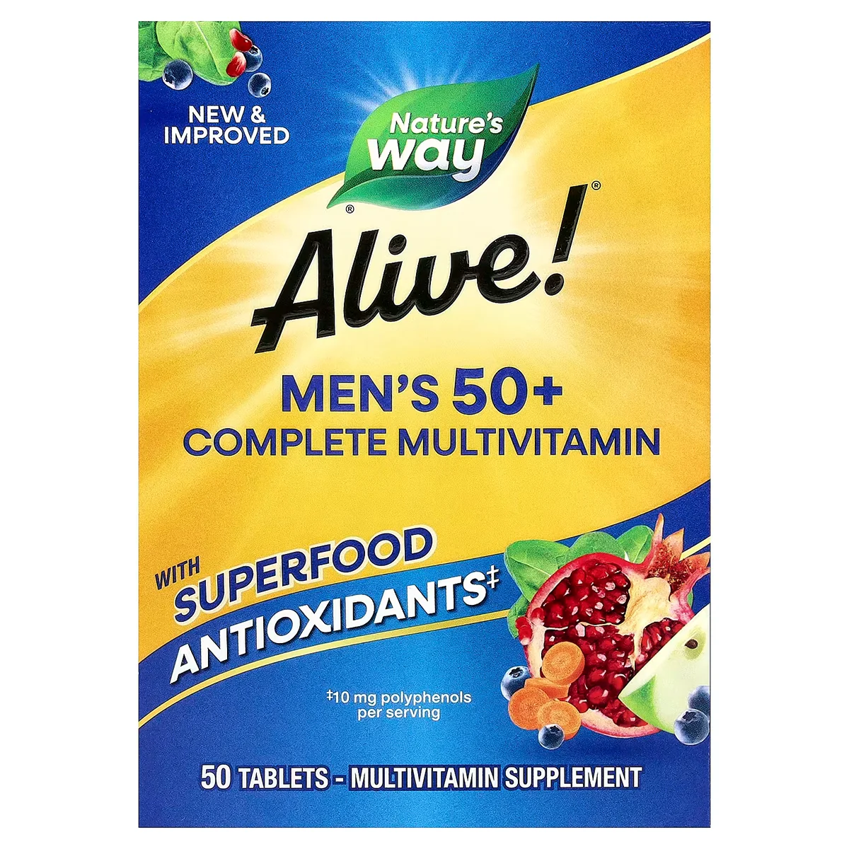 Alive Mens 50 Complete Multivitamin – 50 Tablets – Natures Way 1 copy