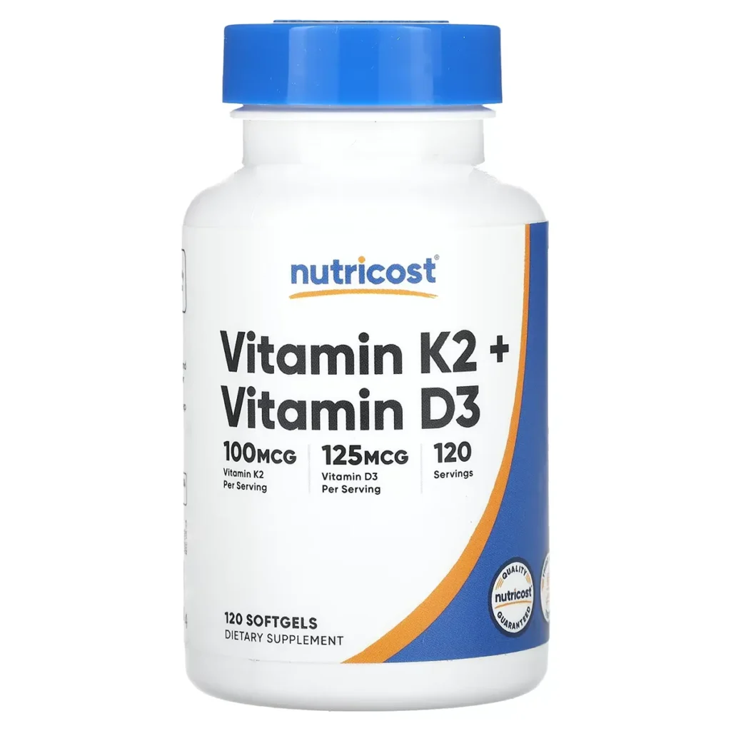 Vitamin K2 Vitamin D3 – 120 Softgels – Nutricost 1