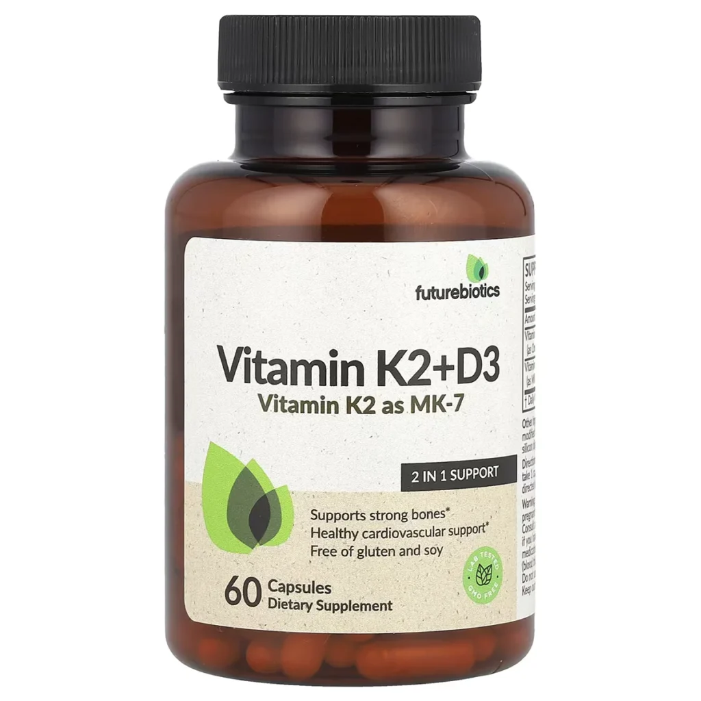Vitamine D3 K2 – 60 Capsules Vegetariennes – FutureBiotics 1 copy