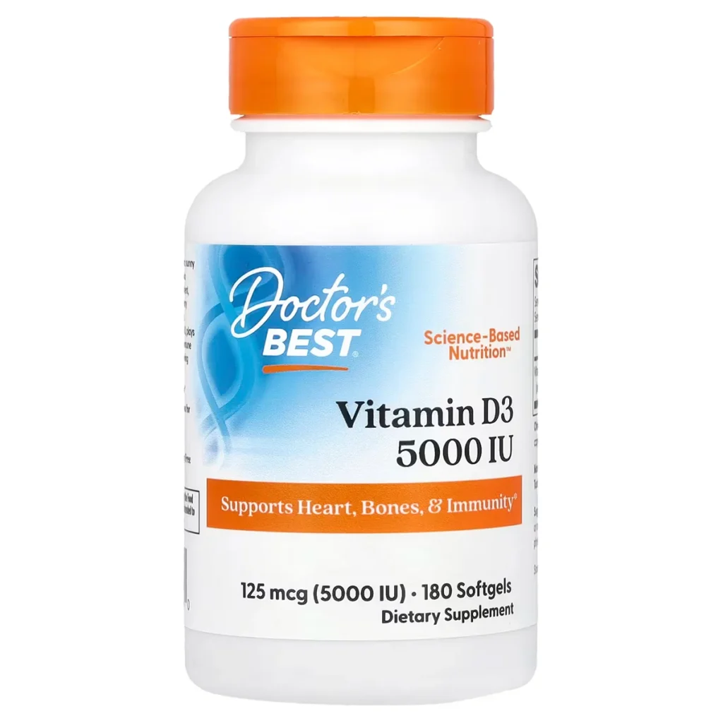 Vitamine D3 – 5 000 UI – 180 Softgels – Doctors Best 1