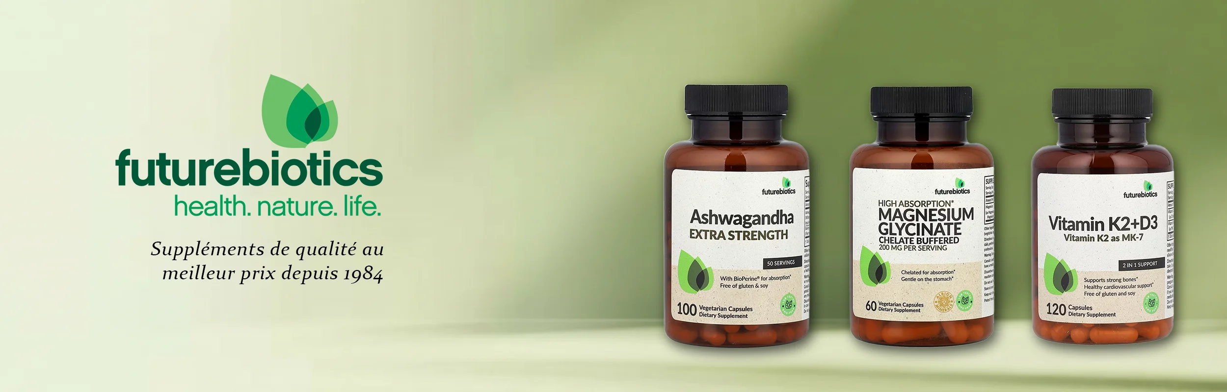 Achetez Protéines & Suppléments au Maroc | Whey, Gainers, BCAA, Brûleurs, vitamines, 1 banner futurebiotics