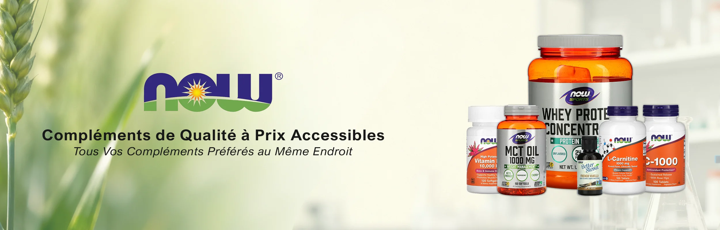 Achetez Protéines & Suppléments au Maroc | Whey, Gainers, BCAA, Brûleurs, vitamines, 2 now banner copy