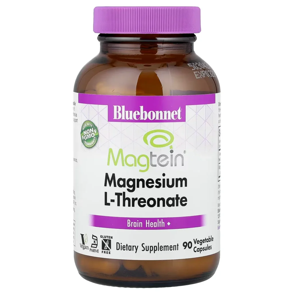 Magnesium L Threonate Magtein® – 90 Veg Capsules – Bluebonnet 1