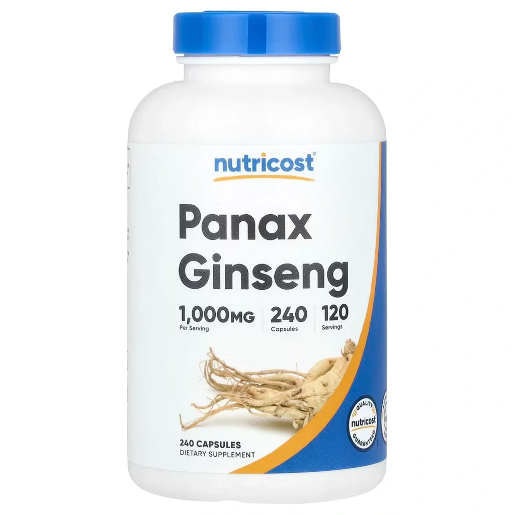Panax Ginseng – 500 mg – 240 Capsules – Nutricost 1