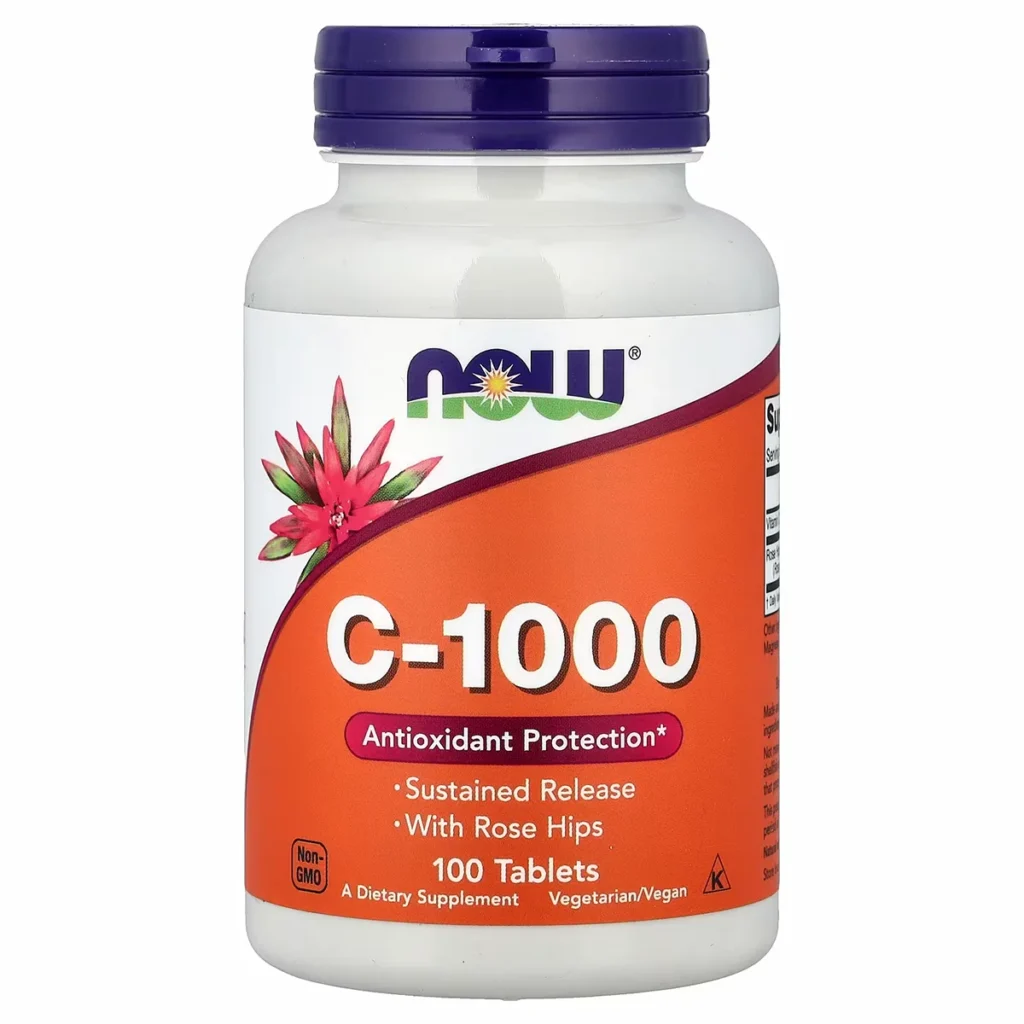 Vitamin C 1000 – 100 Comprimes – Now Foods maroc rabat casa tanger fes