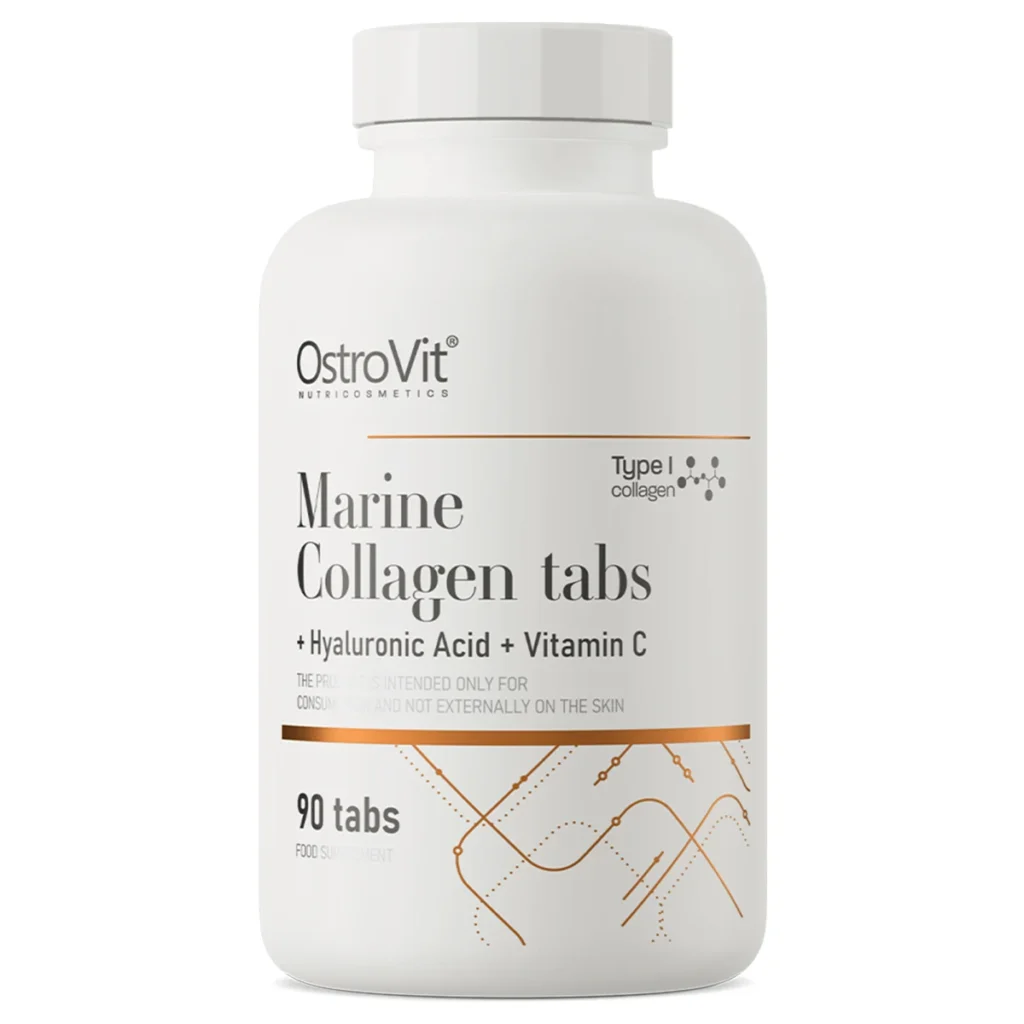 Collagen Marin Vitamin C Acide Hyaluronique – 90 Tablets – OstroVit 1