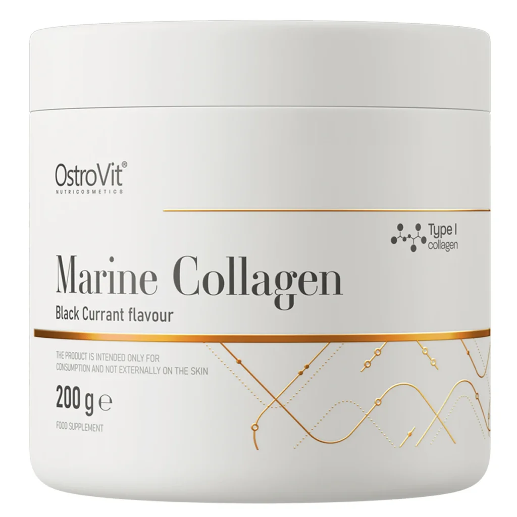 Collagen Marin Vitamin C Acide Hyaluronique – Black Currant – 74 Servings – OstroVit 1