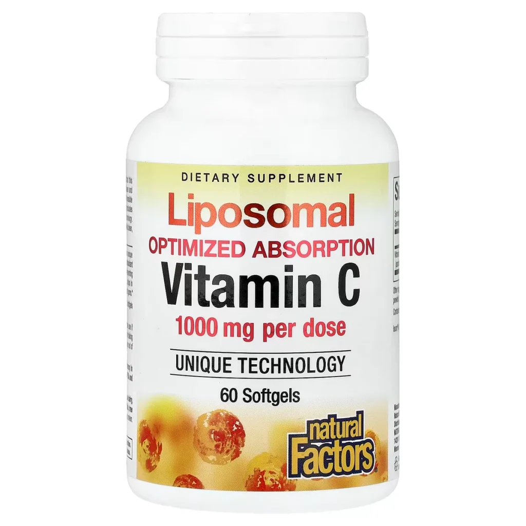 Liposomal Vitamin C – 1000 mg – 60 Softgels – Natural Factors 1