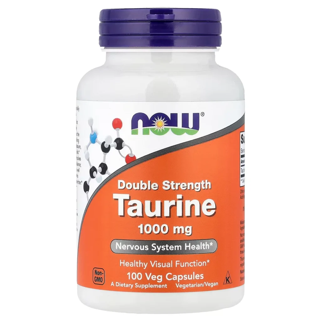 Taurine – 1000 mg – 100 Veg Capsules – NOW Foods 1