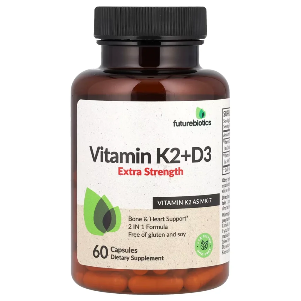 Vitamin K2 D3 Extra Strength 10 000 Ui 60 Capsules – Futurebiotics 1