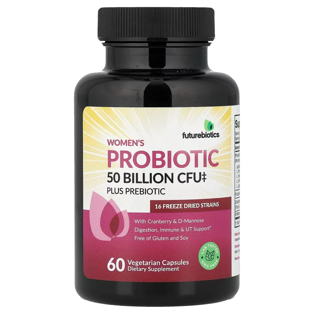 Womens Probiotic Prebiotic – 60 Vegetarian Capsules – Futurebiotics 1